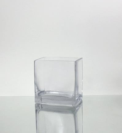 Handmade Glass Table Vase, 8" H x 6" W x 4" D