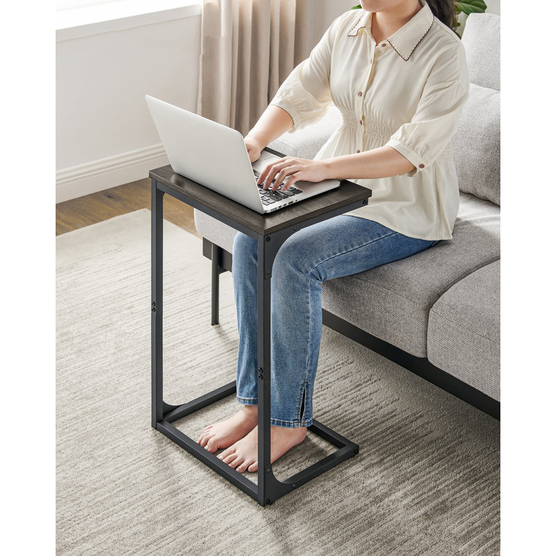 Aryell Pedestal End Table, Ebonised Oak, Black