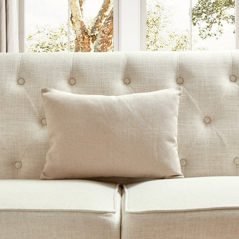 Housse de coussin réversible SEATTLE SOLID, Beige, Housse de coussin seulement - sans coussin