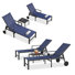 Chaise longue inclinable longue de 76,77 po Jahnya