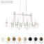 Vesca 8 Light 58in Rectangular Chandelier in Black with Clear Heritage Handcut Crystals-231981039-231981037
