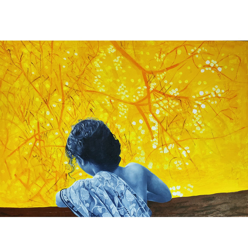 Quelques instants | Peinture par Dhiraj Khandelwal | Huile sur toile