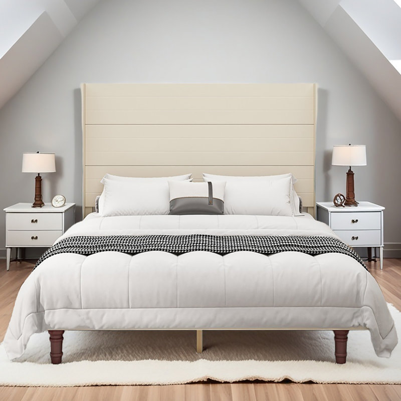 Lit de tête de lit haut de style, tête de lit haute de 54 po, conception à haut dossier confortable et de haute qualité, idéale pour la lecture ou la détente