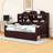 Twin Wooden Daybed with Storage and Hidden Drawers-286347079