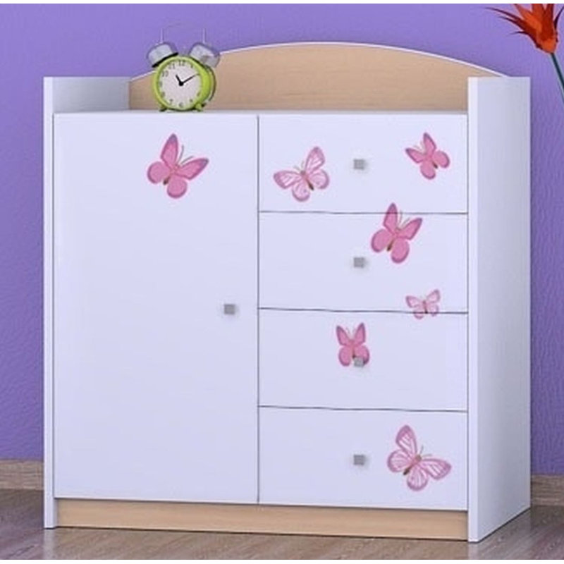 Nicoletti Kids 4 - Drawer Combo Dresser, Beige