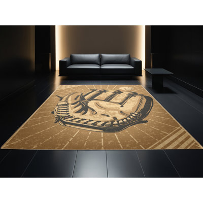 Tapis lavable à la machine avec attache de gant de baseball Paxton