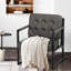 Modern Faux Leather Tufted Back Accent Chair with Metal Farme-1516417268