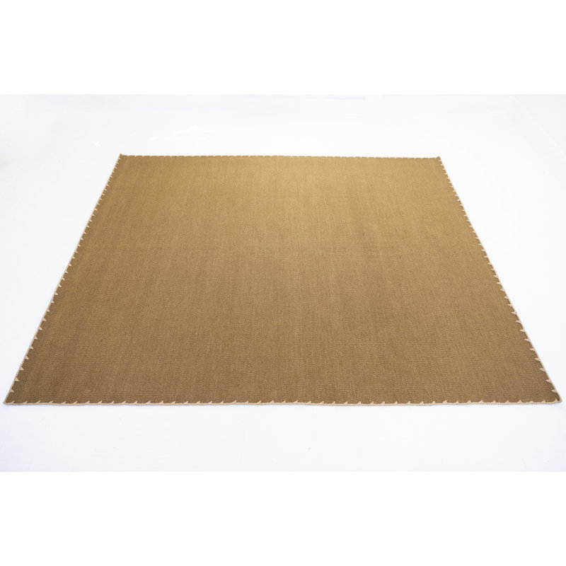 Sag Harbor Flatweave Wool Dhurrie Rug, Rectangle 10' x 14', Brown