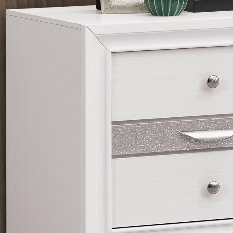 Table de chevet Basic, Blanc