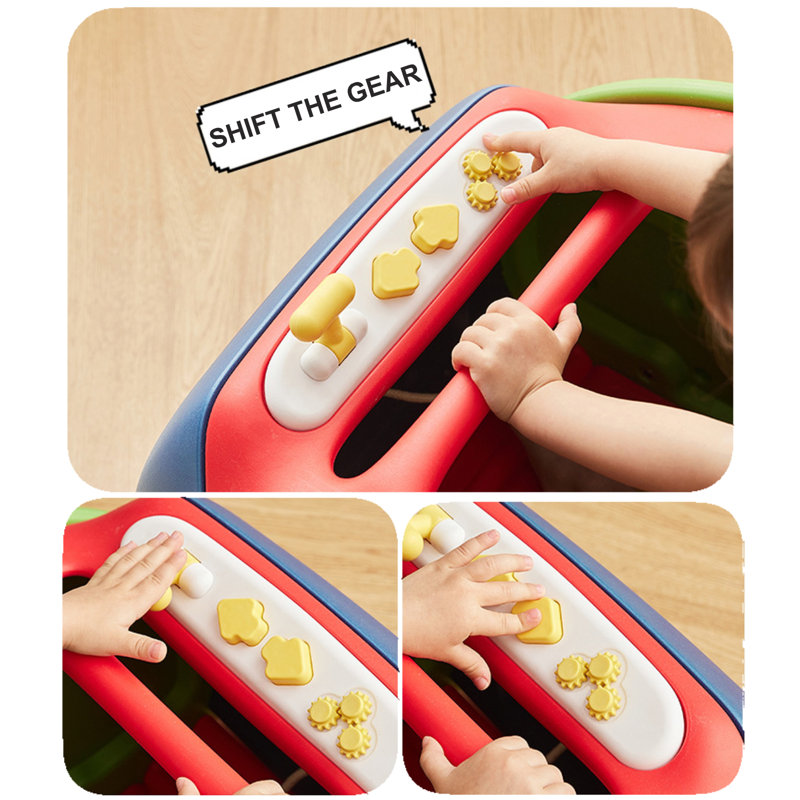 Green and Yellow Plastic Push Pull Ride-On Car