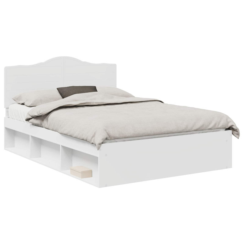 Solid Wood Bed, Kingsize (5'), White