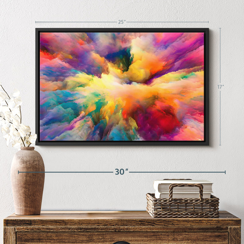 Impression sur toile abstraite Cloud Convergence, H 17 po x l 25 po