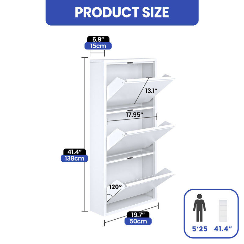 Armoire de rangement pour chaussures 8 paires