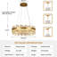 Lustre moderne en cristal à DEL avec télécommande - cristaux de luxe K9 à intensité variable 3 couleurs, hauteur réglable, fonction de mémoire pour la salle à manger, le salon, la chambre à coucher ou l'éclairage de cuisine