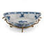 Blue White Floral Bird Oval Basin