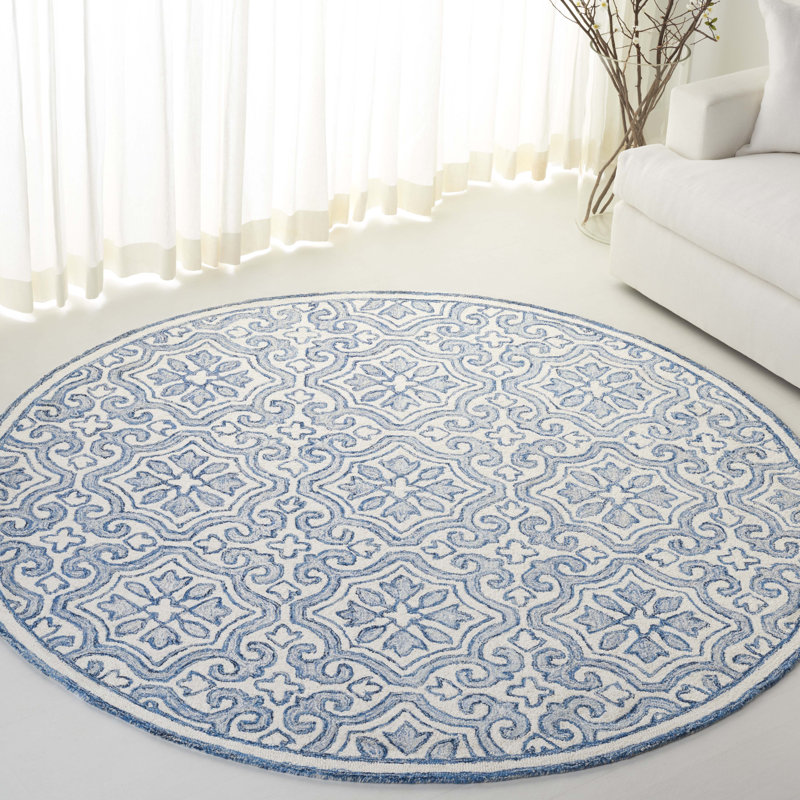 Lauren Lauren Ralph Lauren Hand Tufted Wool & Cotton Damask Rug, Round 7'