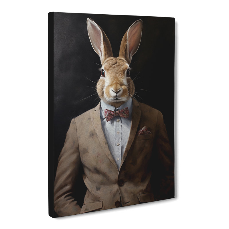 Rabbit In A Suit No.5 - Print, 76cm H x 50cm W x 3cm D