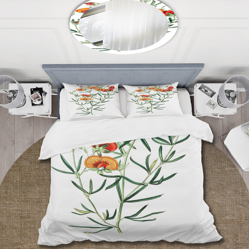 Ensemble de housse de couette Traditional American Flora Vintage - polyester en microfibre