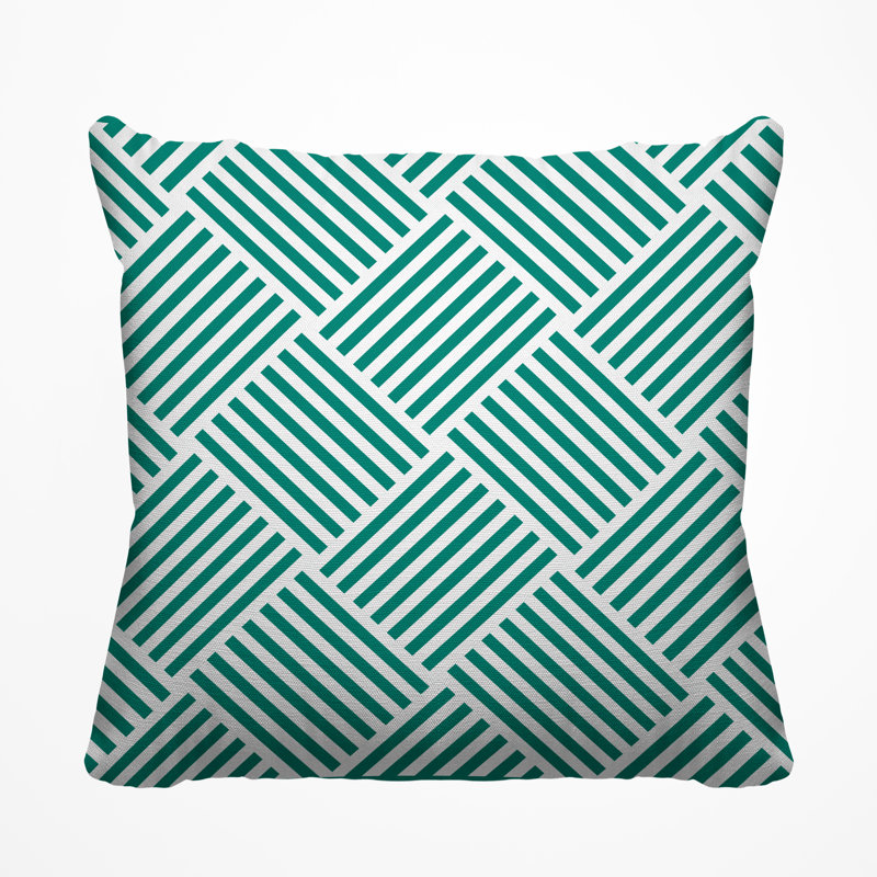 Housse et insert de coussin extérieur Langley, 19 po x l 19 po, Bleu sarcelle