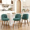 Tabouret de comptoir pivotant 26 po avec structure en bois massif et dossier moyen