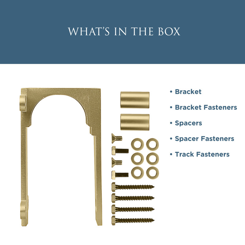 Steel Bracket, Brushed Gold