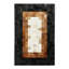 Tapis beige en cuir de vache, tapis fait main-1233430829