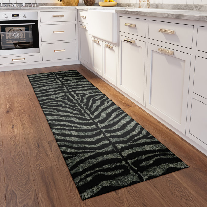 Tapis tissé à la machine Animal, Tapis de couloir 2 pi 3 po x 7 pi 6 po