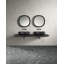 Lavabo vasque en marbre naturel luxueux gris foncé, lavabo en pierre ondulée organique de 23,6 po, lavabo monobloc massif sculpté, finition matte