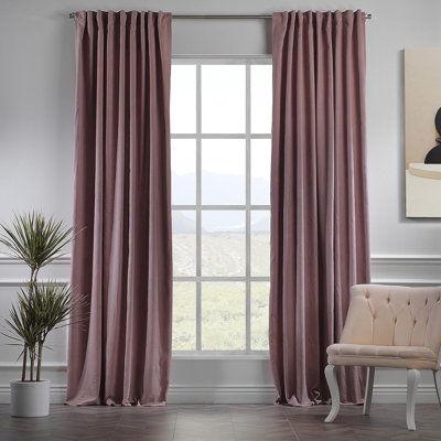 Paire de rideaux obscurcissant en velours Amoya