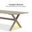 Hokku Designs  Patio Dining Set With Outdoor Aluminium Dining Table And Woven Rattan Chairs Modern Metal Furniture Cushions Sets For Garden Yard Indoor Decor Kitchen Champagne-89743249