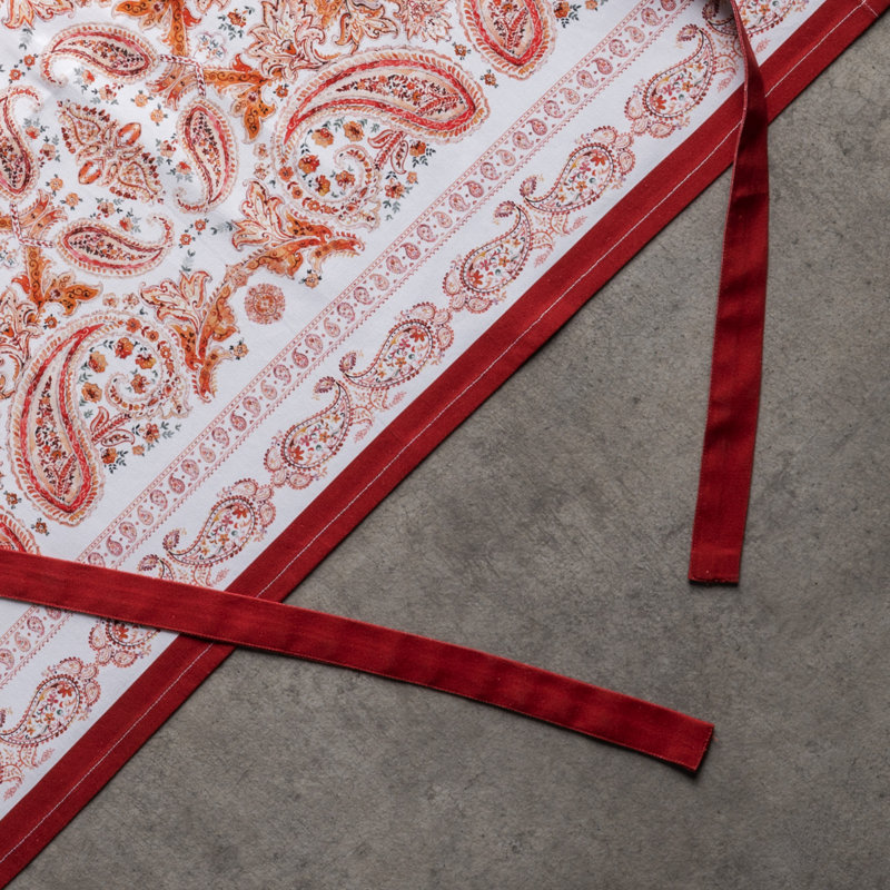 Maison d'Hermine  Orient 100% Cotton Apron - 27.5" x 31.5"
