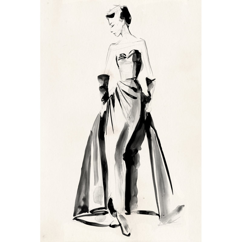 "Vintage costume I" par Jennifer Paxton Parker, reproduction d'art sur toile, H 12 po x l 8 po, Toile tendue