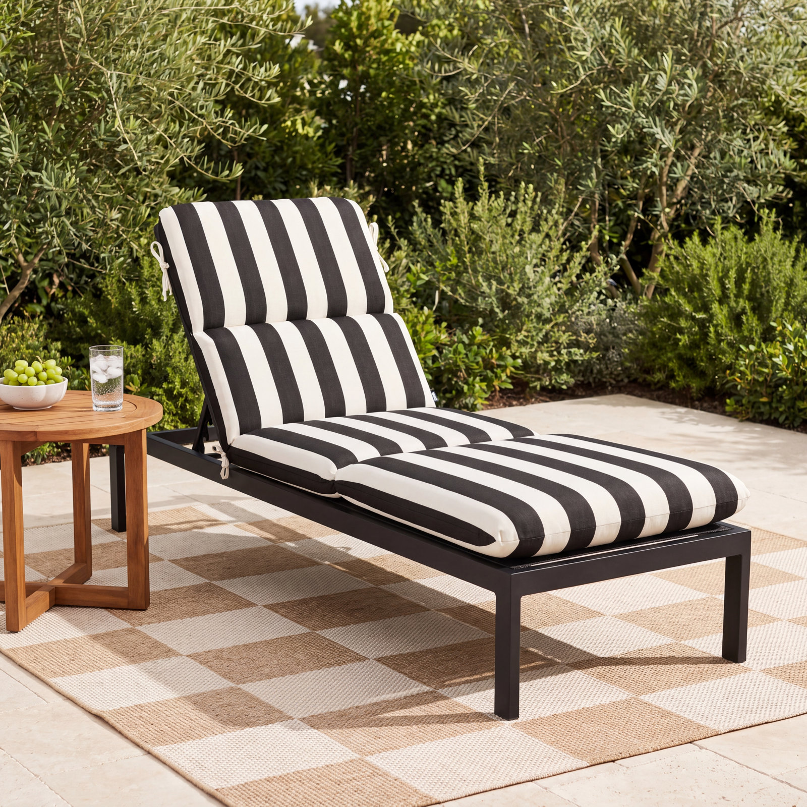 Marlowe Sunbrella® 1-Piece Outdoor Chaise Cushion, Maxim Classic Sunbrella®