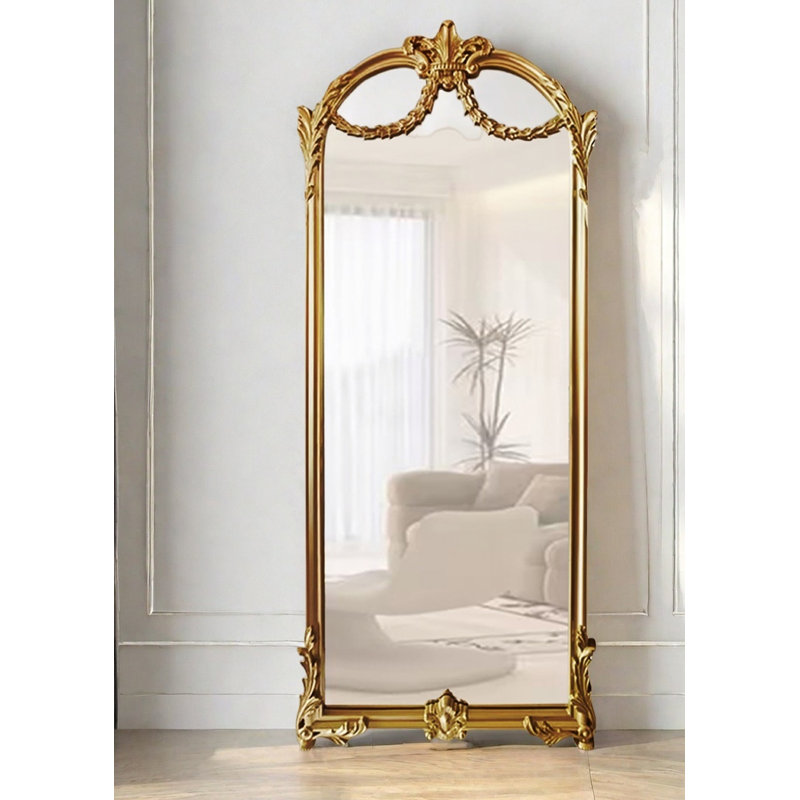 Miroir pleine grandeur de style européen, Doré