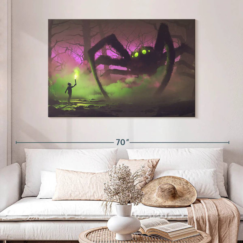 Boy And Giant Spider, 32" H x 48" W