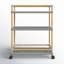 Tobias Outdoor 3- Tier Rattan and Metal Bar Cart-728571046