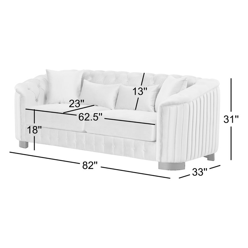 Canapé 82 po, Beige
