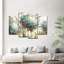 Hydrangea Field Neutral - ensemble de 4 reproductions sur toiles tendues-2016420068