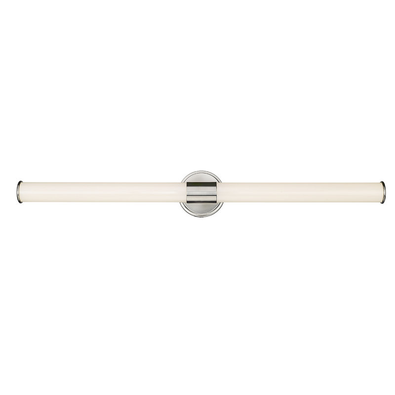 Barre d'éclairage de salle de bain 2 lumières DEL Carolita, Nickel brossé