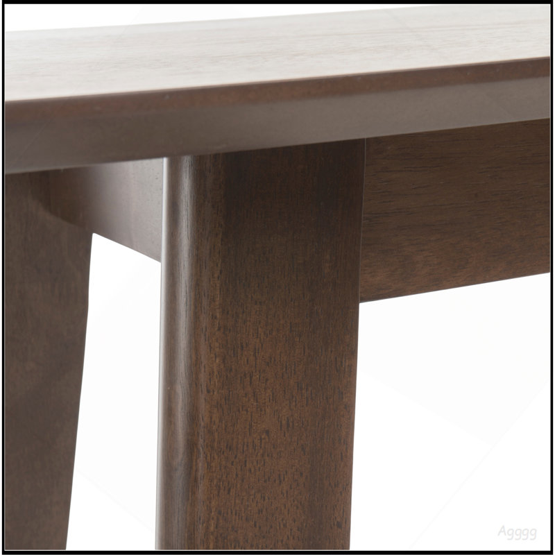 Table de bar en bois, finition noyer naturel, 17,72 po x 47,24 po x 42,01 po