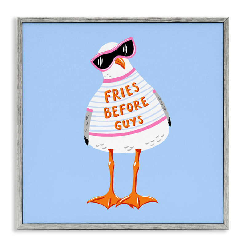 «Fries Avant Guys Seagull», estampe numérique, design by Bex Morley Design, H 17 po x l 17 po, Estampe numérique Farmhouse