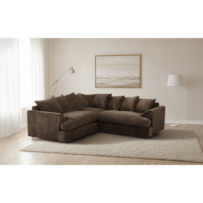 Brogyn 5 Seater Corduroy Corner Sofa 