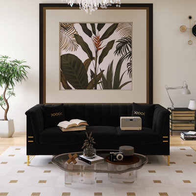 Canapé 84,46 po Mid-Century moderne avec 2 coussins