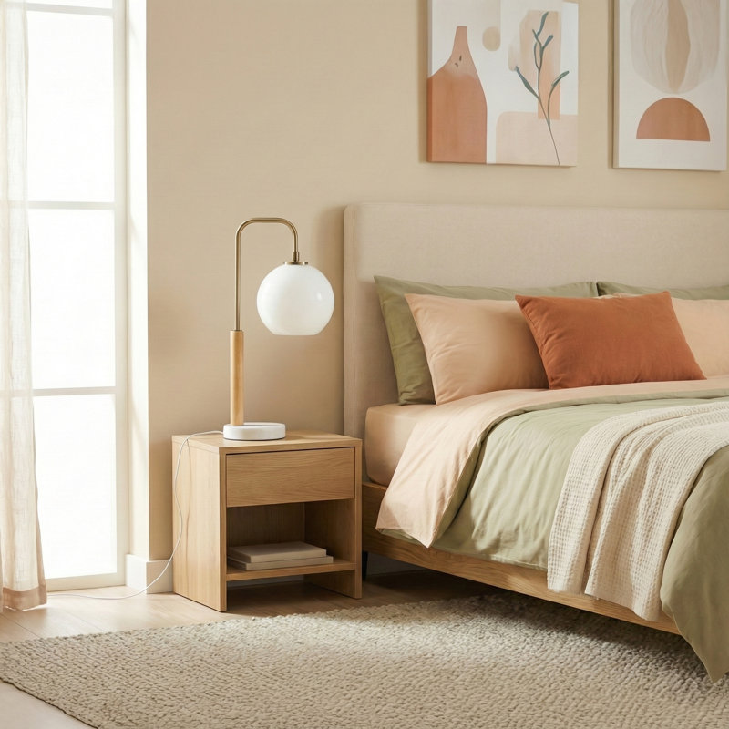 LAMPE DE TABLE KENDRA BLANC GLOBE