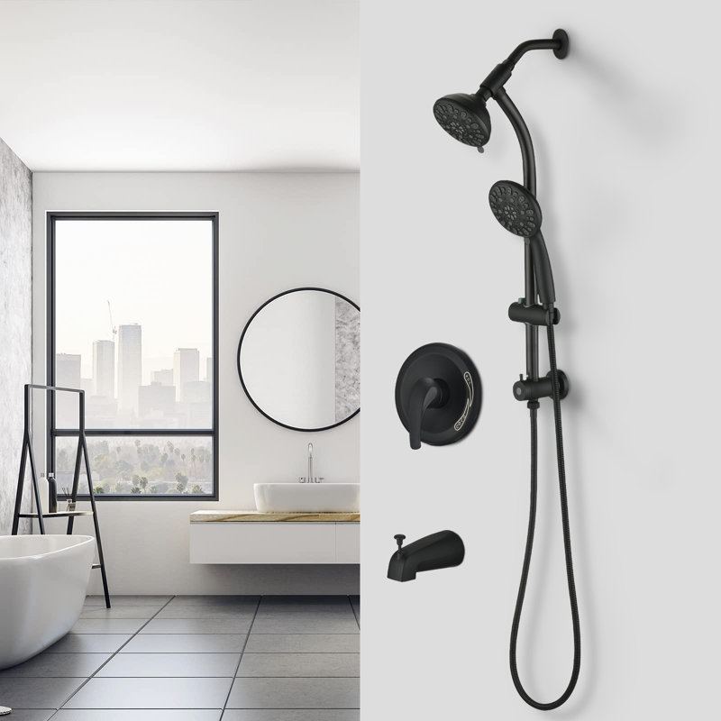 All-In-One Kit with Rough in-Valve, Matte Black