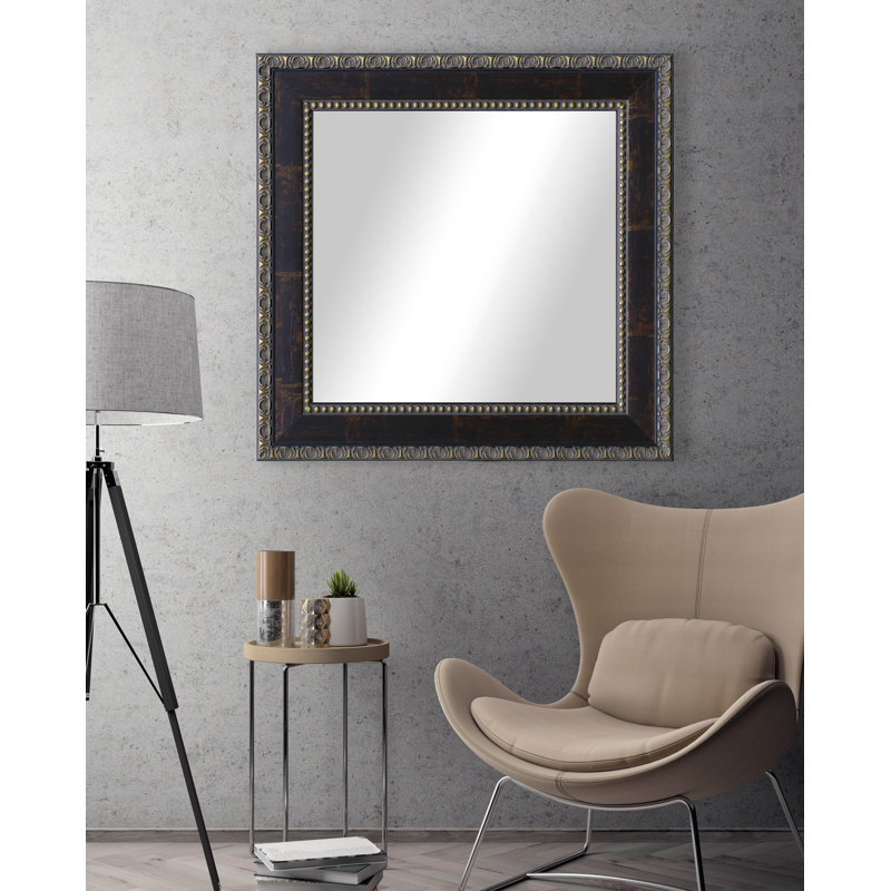 Ljubinka Wood Flat Wall Mirror, 21.5" H x 21.5" W
