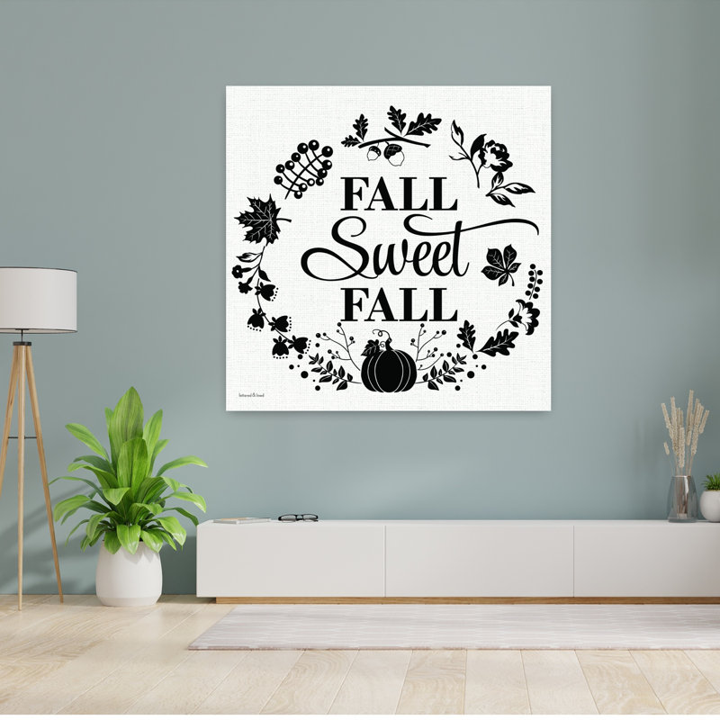 Fall Sweet Fall by Lettered & Lined - Wrapped Canvas Print, 121.92 cm H x 121.92 cm W