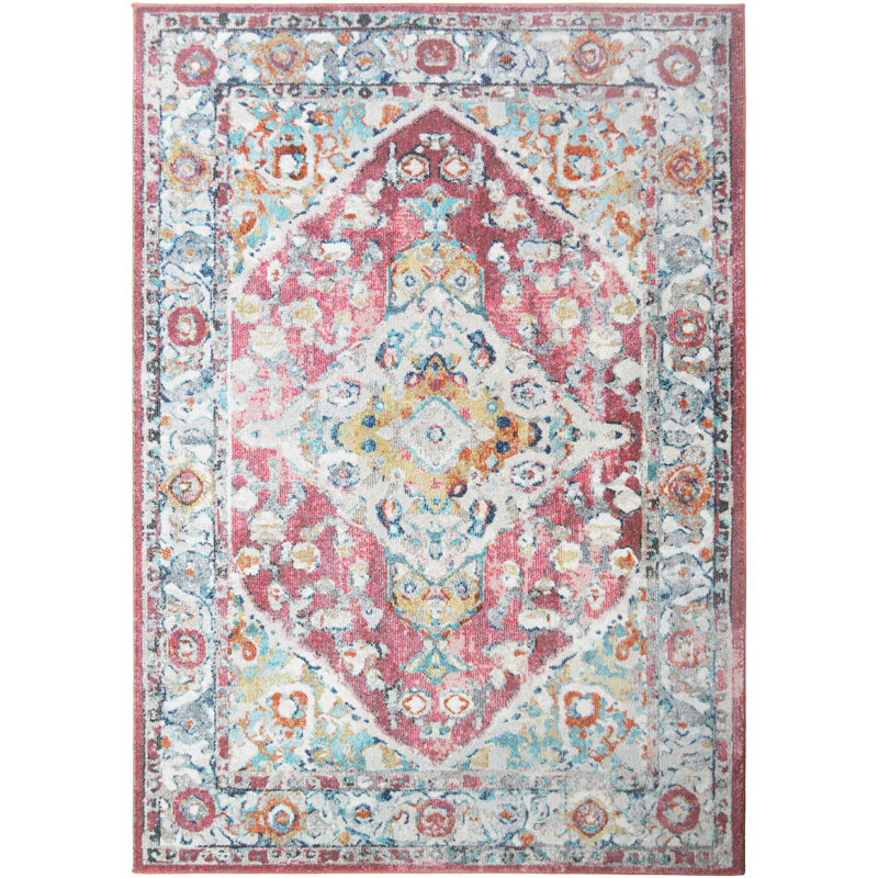 Tapis rose Beckette, Rectangle 7 pi 10 po x 9 pi 10 po