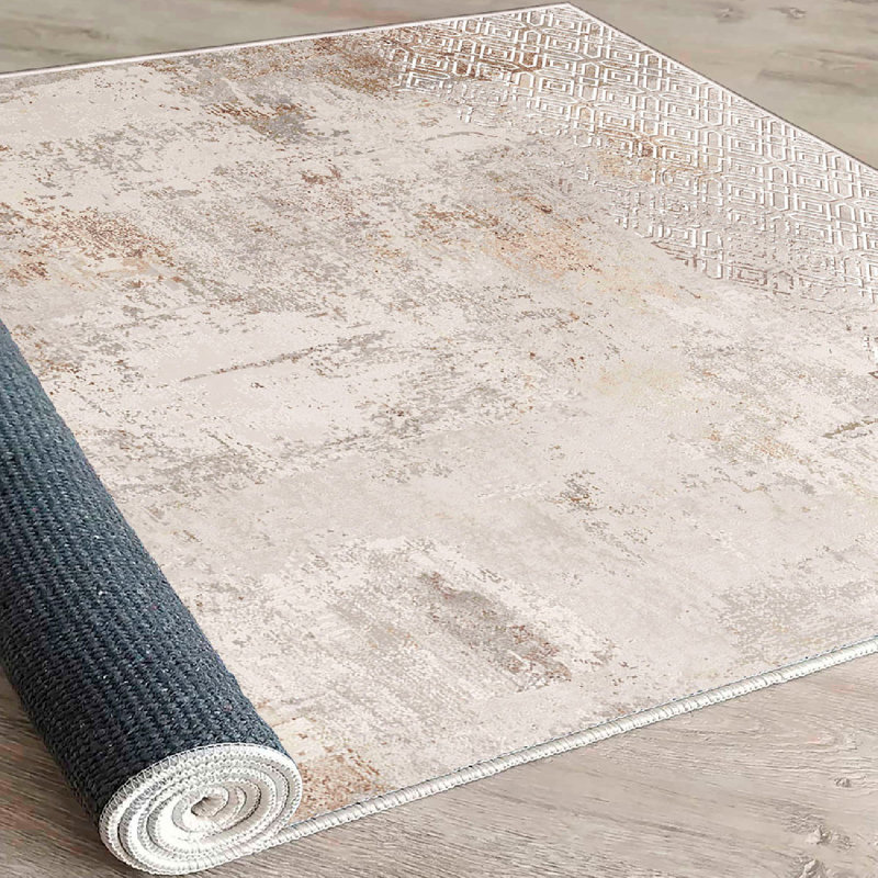 Premium Cotton Area Rug, 31.5 x 59.1 Inches | 100% Cotton, 1200 g/m2 | Pile Height: 0.4 in, Non-Slip PVC Underside, Antibacterial | Machine Washable, Cream Color | Perfect for Living Room, Bedroom & High-Traffic Areas