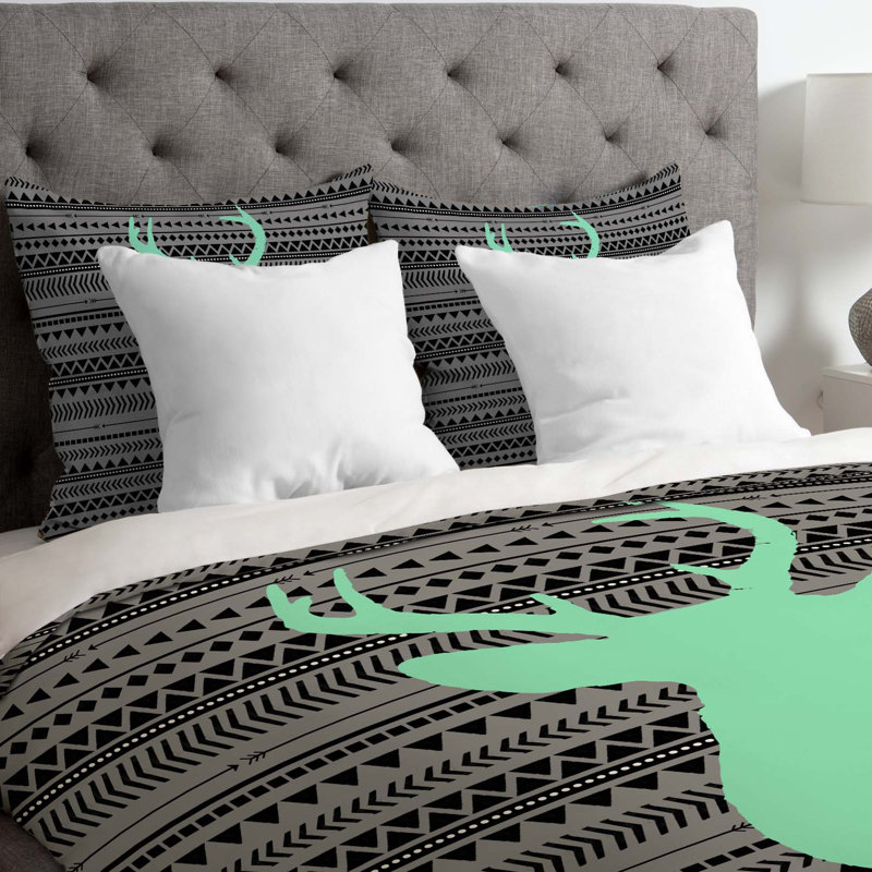 Allyson Johnson Modern & Contemporary Polyester Geometric Shapes Duvet Cover, Queen Duvet Cover